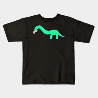 Long neck Dino with “gay bacon” Kids T-Shirt